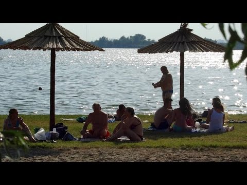 Palić peščana plaža na 34 stepena